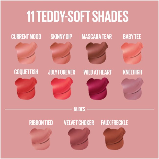 Жидкая помада Maybelline New York Super Stay Teddy Tint 5 мл 110 Faux Freckle