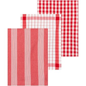 Кухонное полотенце Tex Home Stripes 3 шт красное