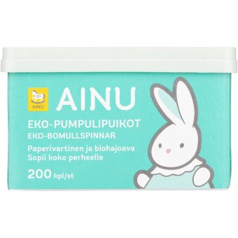 Ватные палочки для детей Ainu Eko 200 шт Ватные палочки для детей Ainu Eko 200 шт