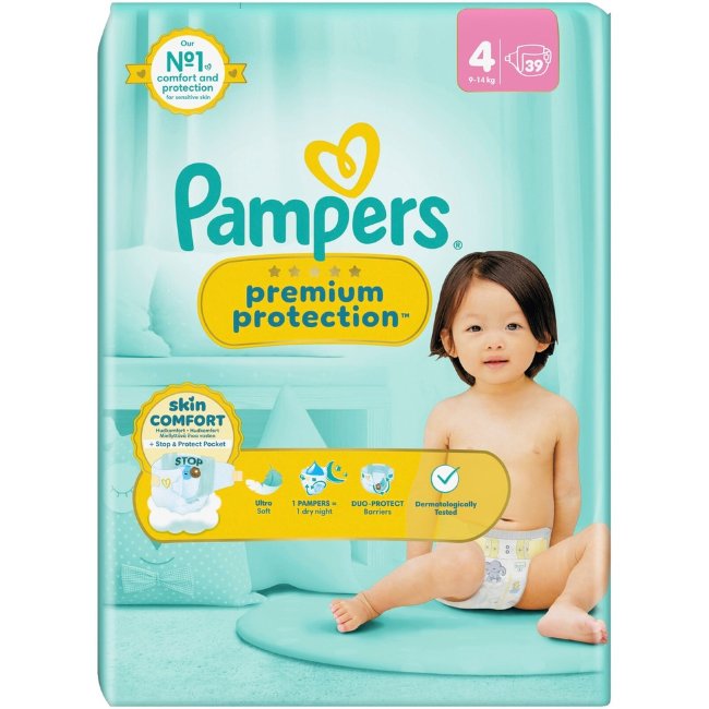 Подгузники Pampers Premium Protection S4 9-14 кг 39 шт
