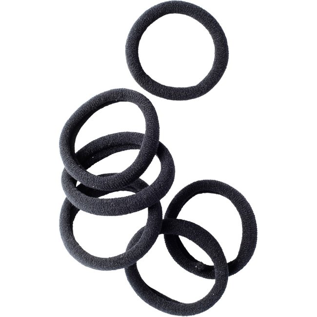 Мягкий набор резинок для волос Cailap черный 6 шт