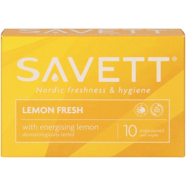 Влажные салфетки Savett Lemon Fresh 10 шт