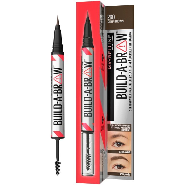 Карандаш для бровей Maybelline New York Build-a-Brow Pen 260 Deep Brown