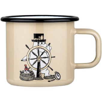 Эмалированная кружка с Муми-троллями "Авантюрист" 370 мл