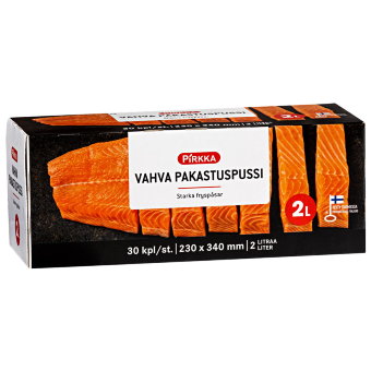 Пакеты для заморозки усиленные Pirkka vahva 2 литра 30 шт Пакеты для заморозки усиленные Pirkka vahva 2 литра 30 шт
