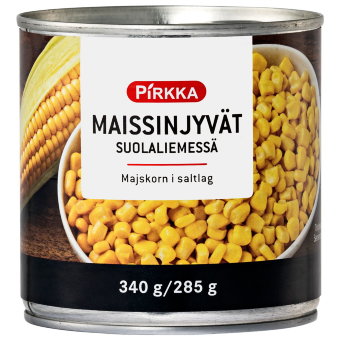 Зерна кукурузы в рассоле Pirkka 340г/285г Зерна кукурузы в рассоле Pirkka 340г/285г
