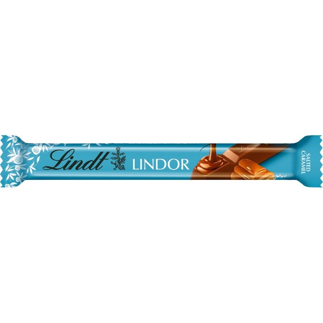 Шоколадный батончик Lindt LINDOR с молочным шоколадом и карамельно-морской солью 38 гр
