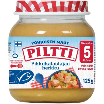 Piltti ( картофель, морковь, лосось ) 125 гр