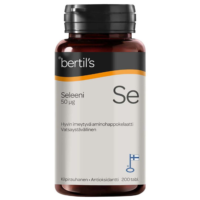 Селен для щитовидной железы Bertil's Selen (1 табл в день) 50 мкг, 200 табл