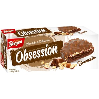 Печенье с шоколадной глазурью Bergen Obsession Brownie 128 гр Печенье с шоколадной глазурью Bergen Obsession Brownie 128 гр
