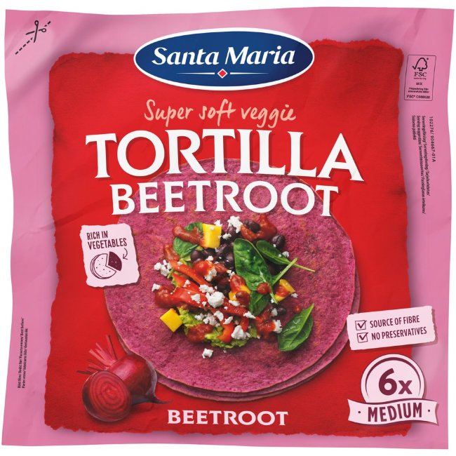 Тортилья Santa Maria Tex Mex со свеклой 240 гр