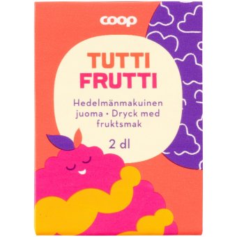 Напиток со вкусом жвачки Coop ( тутти-фрутти ) 200 мл Напиток со вкусом жвачки Coop ( тутти-фрутти ) 200 мл