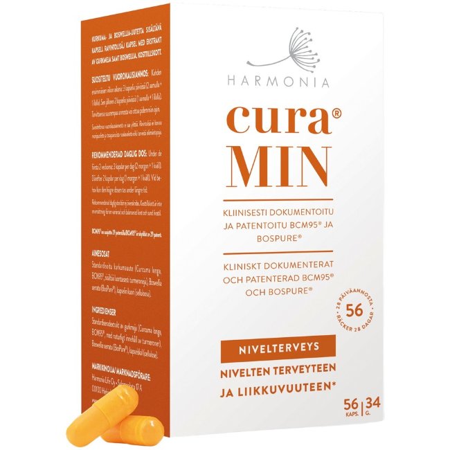 Куркумин, босвеллия и турмерон для здоровья суставов Harmonia curaMIN 56 капсул