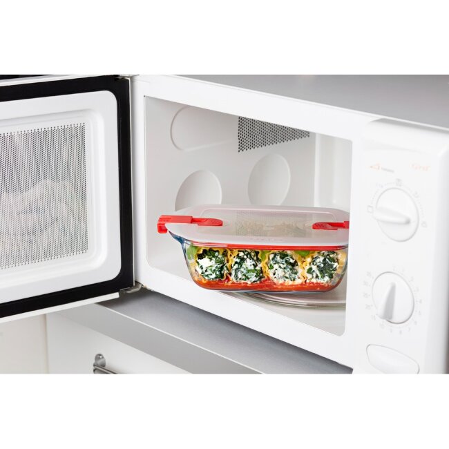 Стеклянная форма для выпечки Pyrex с крышкой Cook and Heat 2,5 л, пригодная для микроволновой печи Стеклянная форма для выпечки Pyrex с крышкой Cook and Heat 2,5 л, пригодная для микроволновой печи