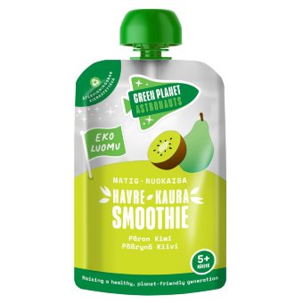 Смузи из овса Green Planet Astronauts LUOMU с киви и грушей 100 гр 5 мес+