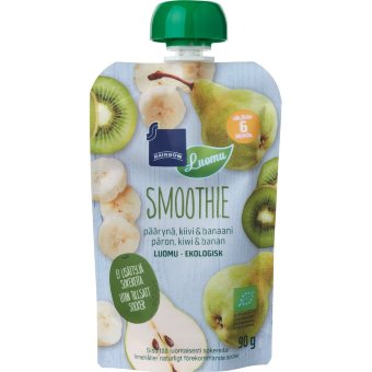 Органическое смузи Rainbow с грушей, киви и бананом 90 гр 6 мес