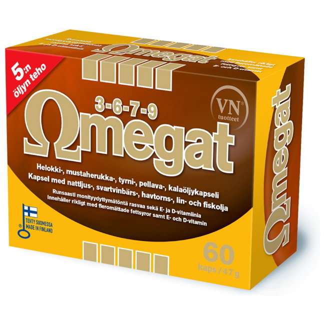 Витамины Omegat  Омега 3 6 7 9 60 капсул Via Naturale