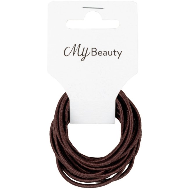Резинка для волос My Beauty коричневая тонкая 15 шт Резинка для волос My Beauty коричневая тонкая 15 шт