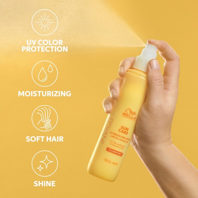 Спрей для ухода за волосами с защитой от UV Wella Professionals Invigo Sun Care 150 мл Спрей для ухода за волосами с защитой от UV Wella Professionals Invigo Sun Care 150 мл