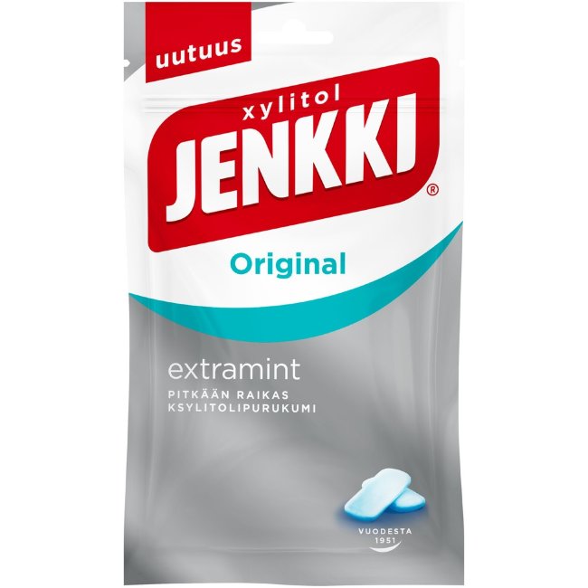 Жевательная резинка Jenkki Original Extramint с ксилитом 90 гр Жевательная резинка Jenkki Original Extramint с ксилитом 90 гр