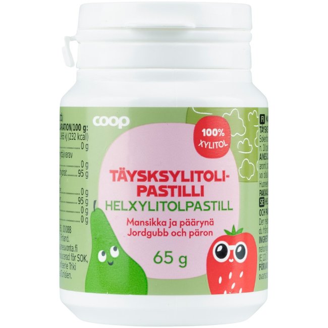 Ксилитовые пастилки (клубника, груша) Coop 65 гр