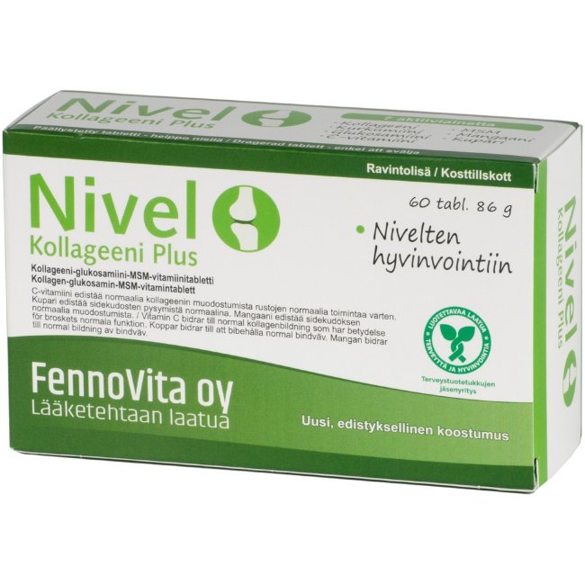 Пищевая добавка для здоровья суставов Fennovita Nivel kollageeni Plus 60 капсул Пищевая добавка для здоровья суставов Fennovita Nivel kollageeni Plus 60 капсул