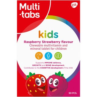 Жевательный мультивитаминный комплекс для детей Multi-Tabs Kids со вкусом малины и клубники 90 шт Жевательный мультивитаминный комплекс для детей Multi-Tabs Kids со вкусом малины и клубники 90 шт