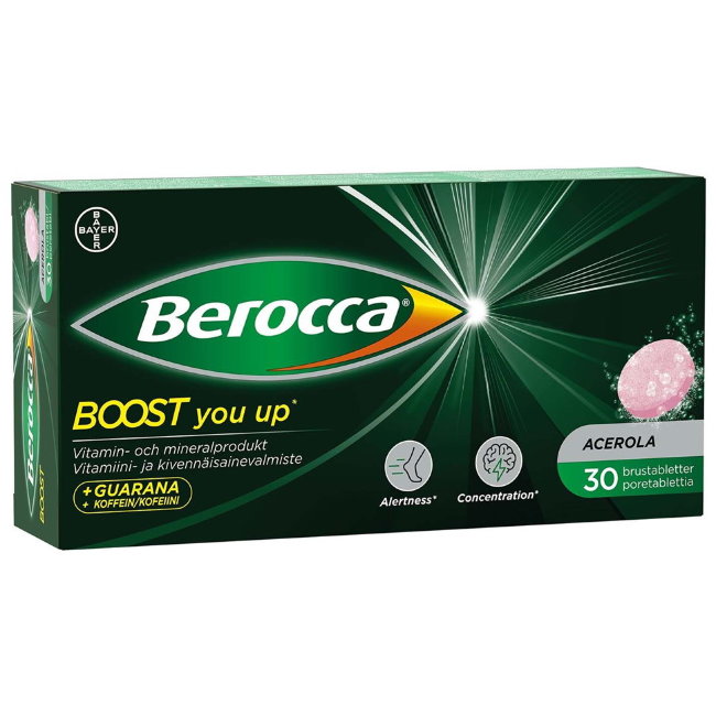 Шипучие таблетки В комплекса Berocca Boost Bayer 30 шт