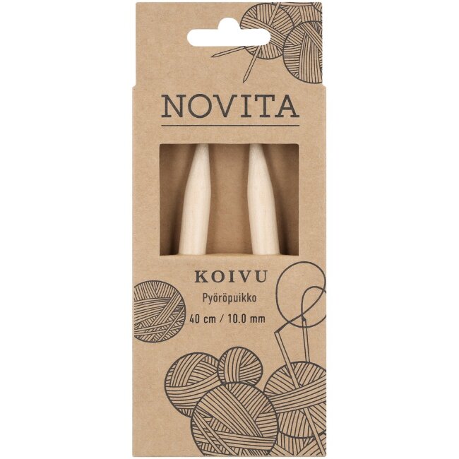 Круговые спицы Novita Koivu 40 см 10 мм
