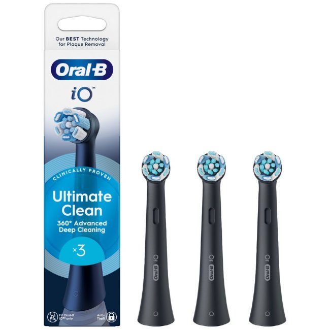 Сменные насадки Oral-B iO Ultimate Clean Black 3 шт Сменные насадки Oral-B iO Ultimate Clean Black 3 шт
