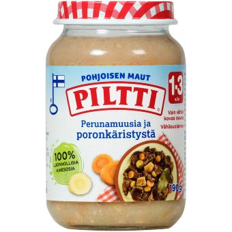 Piltti Pohjoisen maut тушеная оленина с овощами, 1-3 года 200 гр Piltti Pohjoisen maut тушеная оленина с овощами, 1-3 года 200 гр