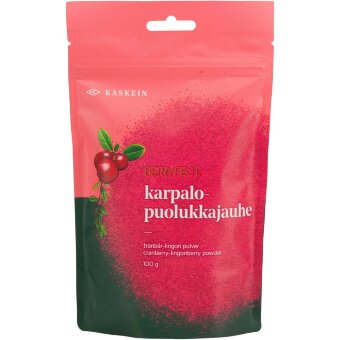 Клюквенно-брусничный порошок Kaskein Berryfect, сушеный на воздухе, без добавок 100 гр