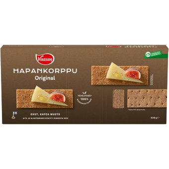 Цельнозерновые ржаные хрустящие хлебцы VAASAN Original 400 гр