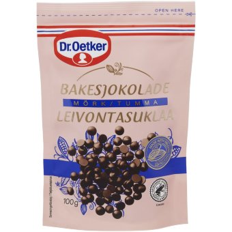 Темные шоколадные капли Dr. Oetker для выпечки 100 гр