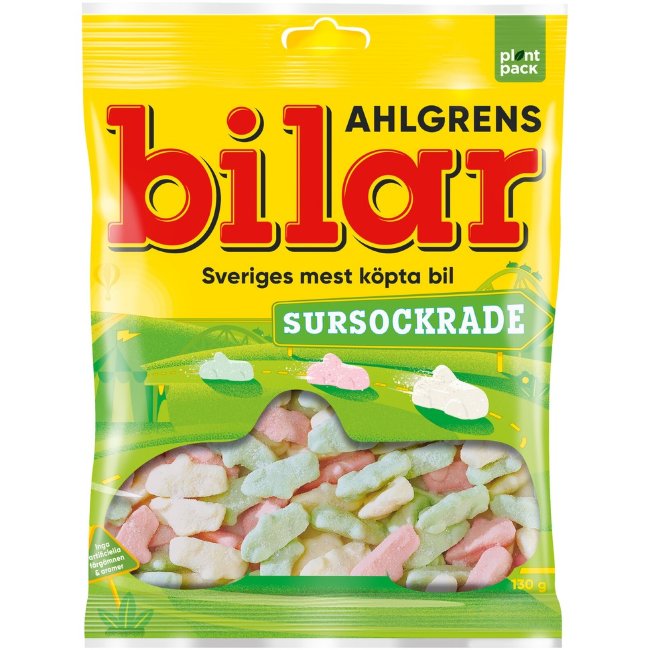 Зефирные конфеты-машинки с кислинкой Ahlgrens Bilar Sursockrade 130 гр (цена по акции)