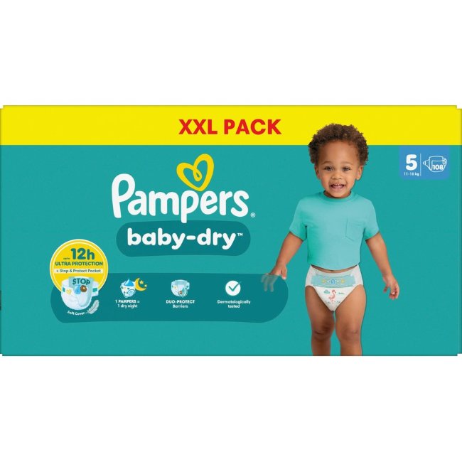 Подгузники Pampers BabyDry S5 11-16 кг 108 шт