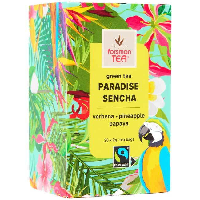 Зеленый ароматизированный чай Forsman tea Paradise Sencha (уп 20 шт) 40 гр Зеленый ароматизированный чай Forsman tea Paradise Sencha (уп 20 шт) 40 гр