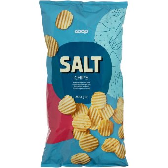 Чипсы рифленые с солью Coop 300 гр Чипсы рифленые с солью Coop 300 гр