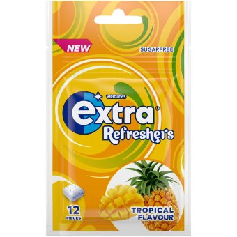 Жевательная резинка Extra Refreshers Tropical, без сахара, 26 гр Жевательная резинка Extra Refreshers Tropical, без сахара, 26 гр