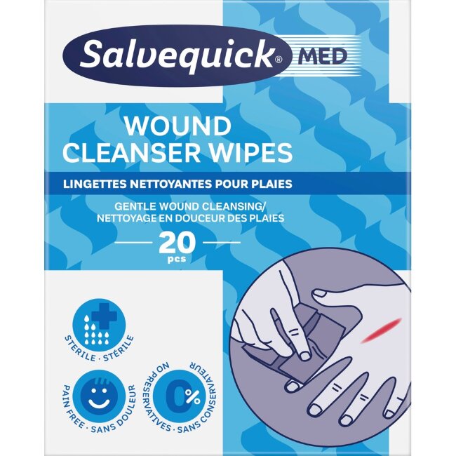 Стерильные салфетки для очистки ран Salvequick MED 20 шт Стерильные салфетки для очистки ран Salvequick MED 20 шт