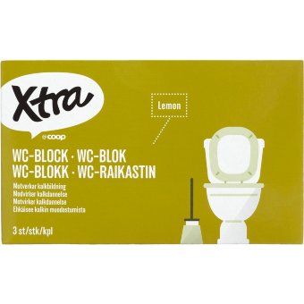 Освежитель-блок Xtra WC лимон 3шт Освежитель-блок Xtra WC лимон 3шт