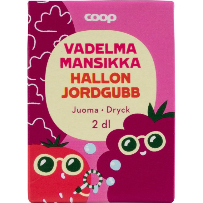Напиток Coop ( малина, клубника ) 200 мл