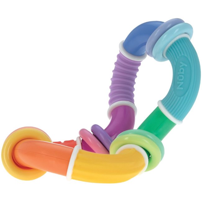 Игрушка-прорезыватель Nuby Twist&Rattle с кольцами