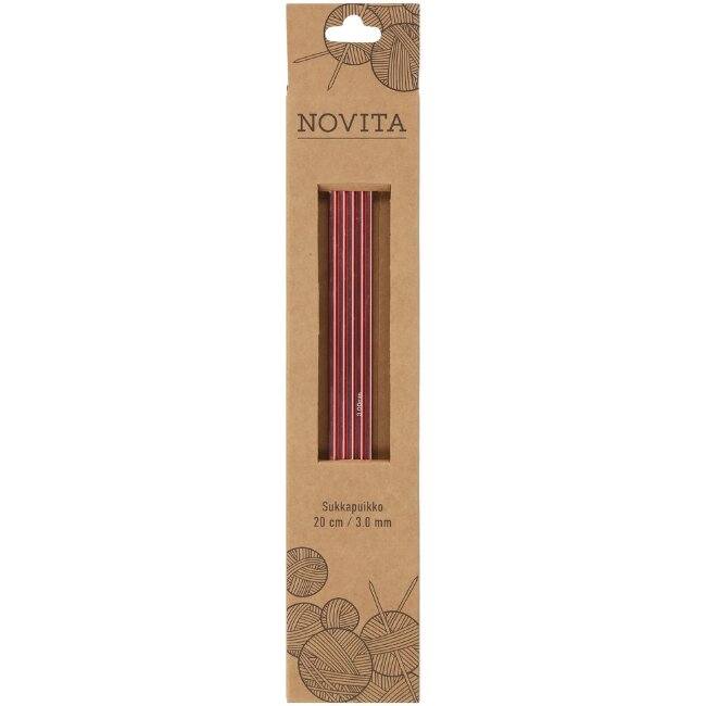 Спицы Novita 20 см - 3 мм розовые