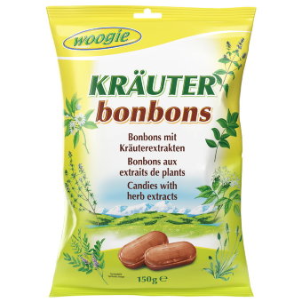 Карамель с экстрактом трав Krauter bonbons Woogie 150 гр