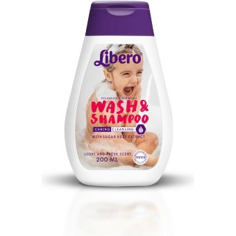 Libero детский гель для душа и шампунь 200 мл Libero детский гель для душа и шампунь 200 мл