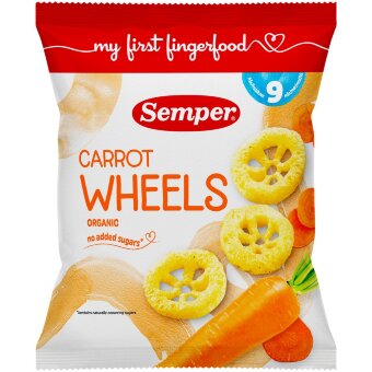 Овощные колесики Semper Carrot для детей с 9 месяцев 15 гр