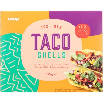 Тако-ракушки Coop 135 гр (уп 12 шт) Тако-ракушки Coop 135 гр (уп 12 шт)
