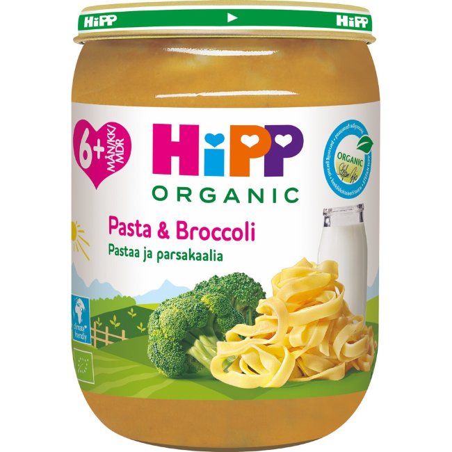 Паста с брокколи HiPP Luomu 190 гр Паста с брокколи HiPP Luomu 190 гр
