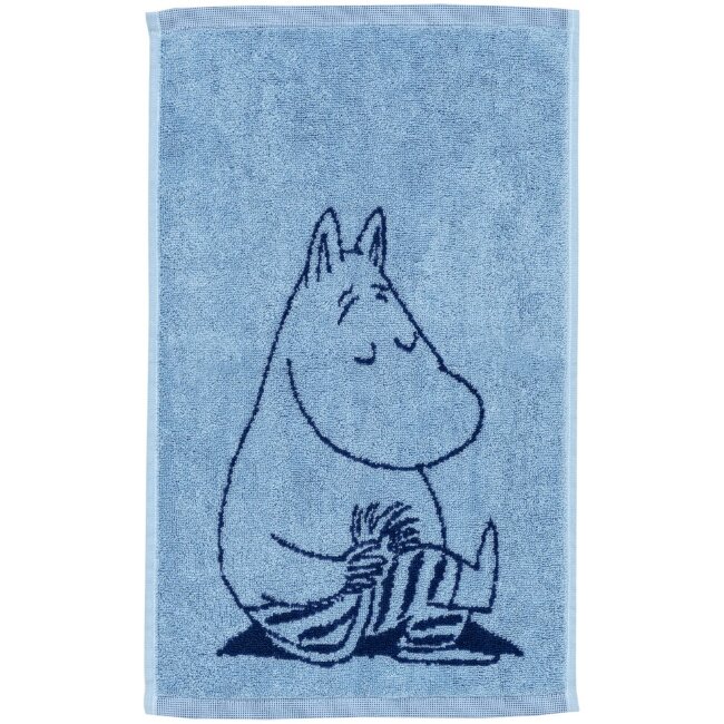 Ручное полотенце Moomin Arabia Muumi 30x50 Мумми-тролль темно-синее GOTS